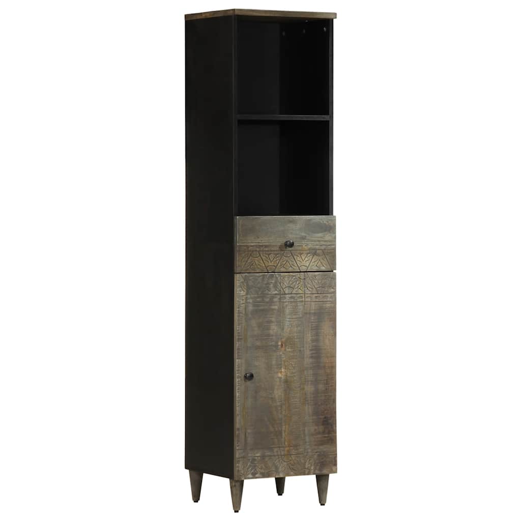 Badkamerkast 38x33x160 cm massief mangohout – afbeelding 1