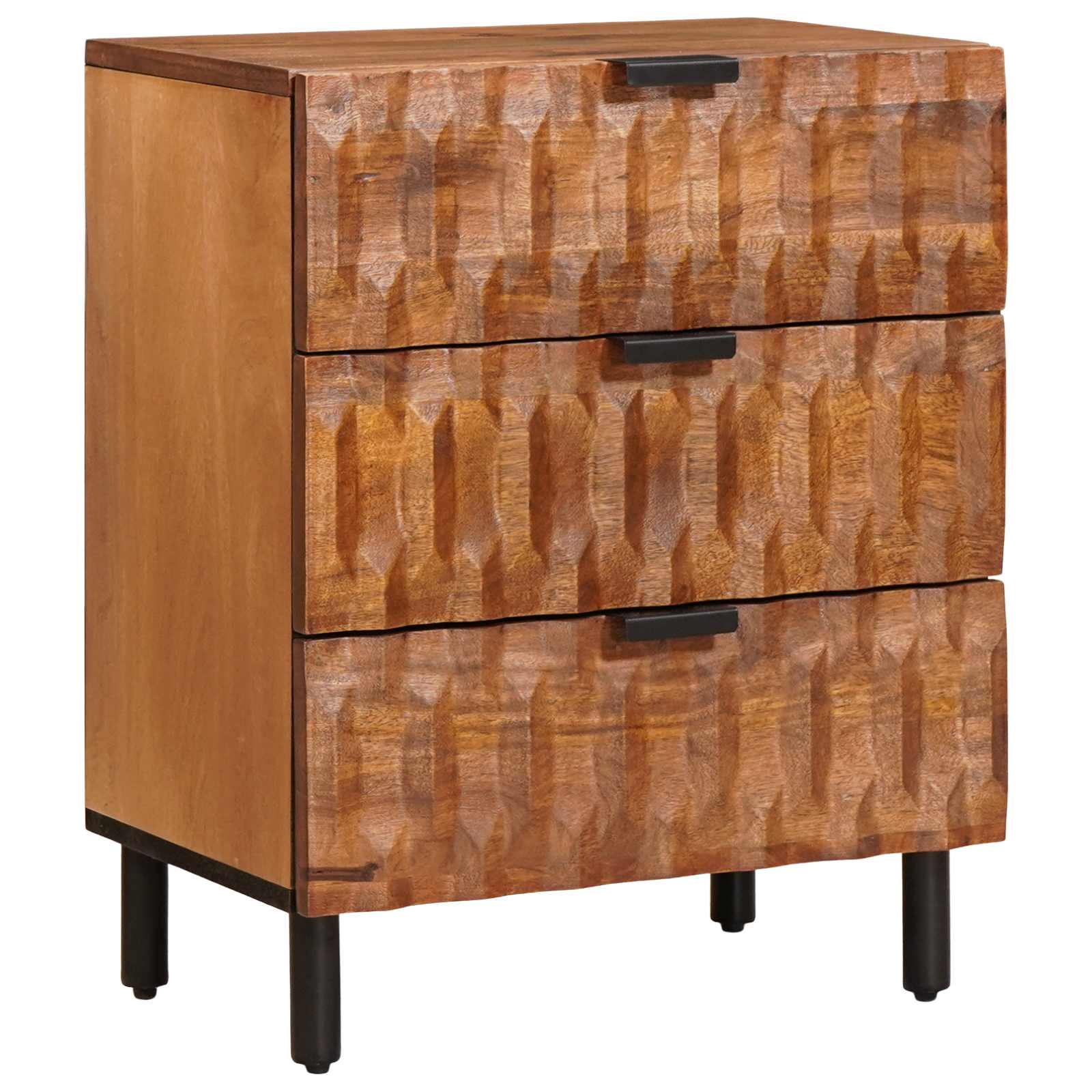 Nachtkastje met lade Bruin 50 x 33 x 62 cm Massief Mango Hout