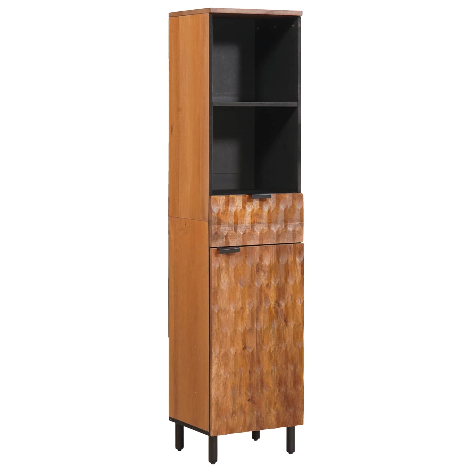 Badkamerkast Bruin 38 x 33 x 160 cm Massief Mango Hout – afbeelding 1