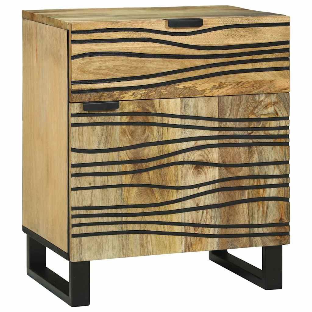 Nachtkastje met lade Bruin 50 x 33 x 60 cm Massief acaciahout