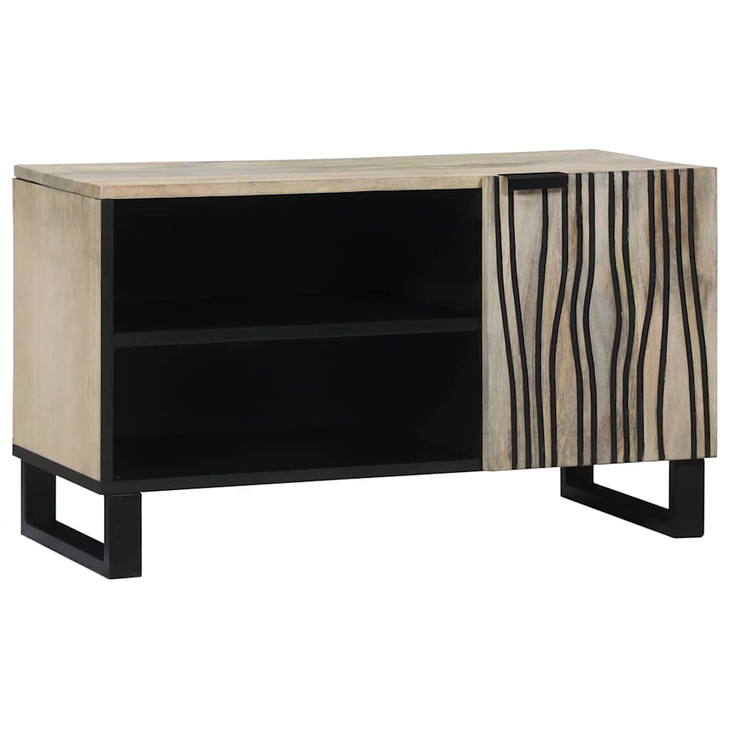 TV Eenheden Wit 80 x 33 x 46 cm Bewerkt hout – afbeelding 1