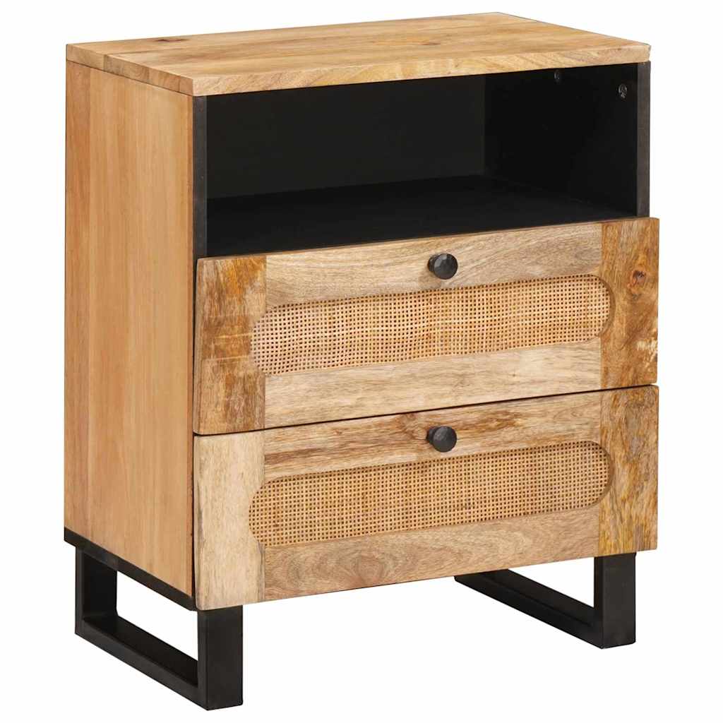 Nachtkastje met lade Naturel 50 x 33 x 62 cm Massief Mango Hout