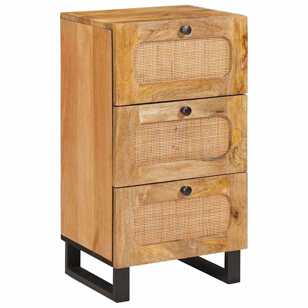 Dressoir met lade Bruin 40 x 33 x 75 cm Massief Mango Hout – afbeelding 1