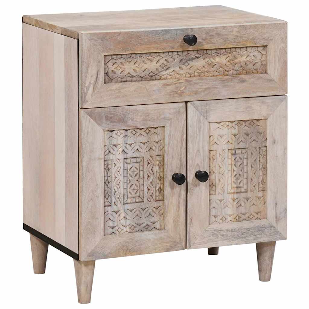Nachtkastje Wit 50 x 33 x 60 cm Bewerkt hout