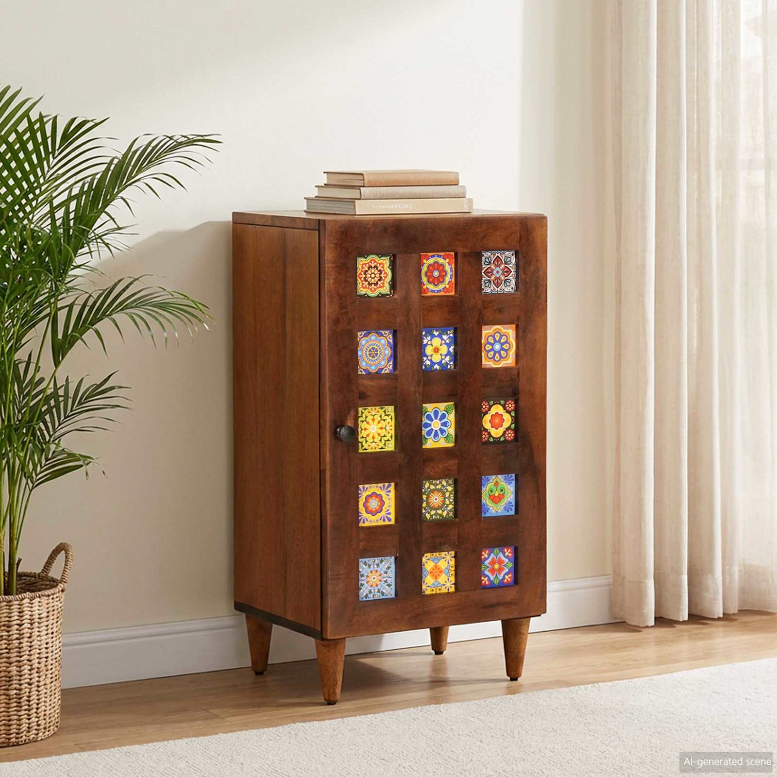 Dressoir Walnotenhout 40 x 33 x 75 cm Massief Mango Hout