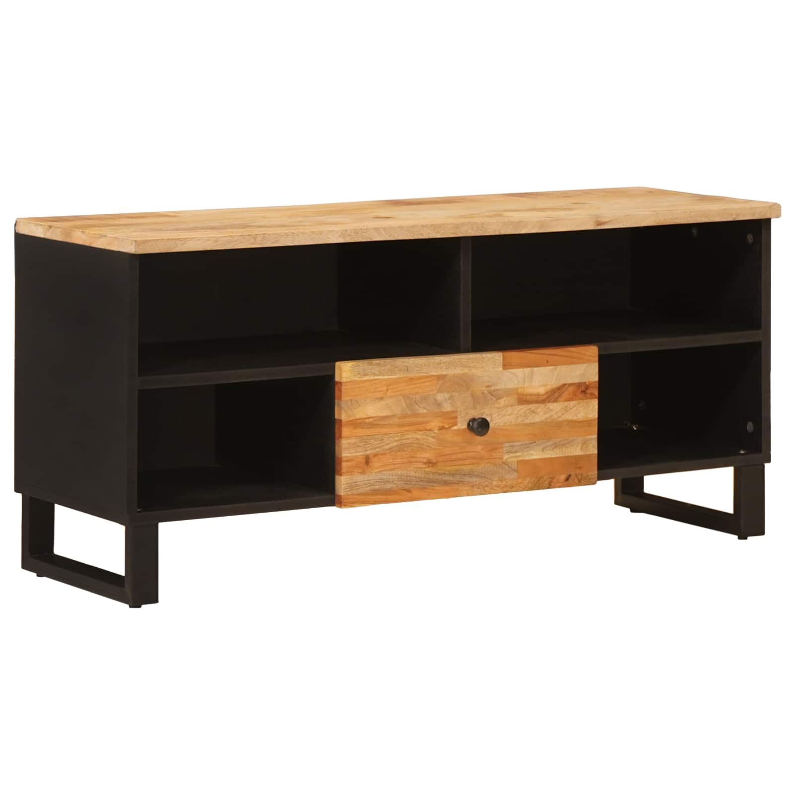 TV-kast met lade Bruin 100 x 33 x 46 cm Massief Mango Hout