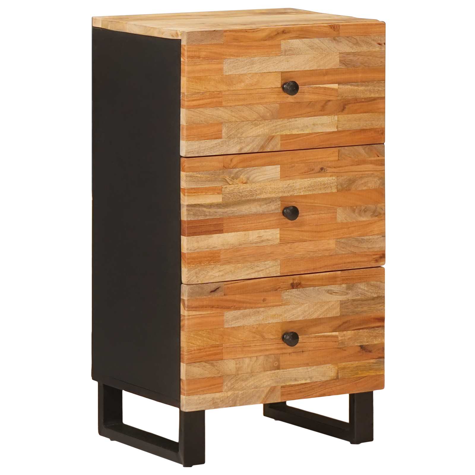 Bijzetkast met lade Bruin 40 x 33 x 75 cm Massief Mango Hout