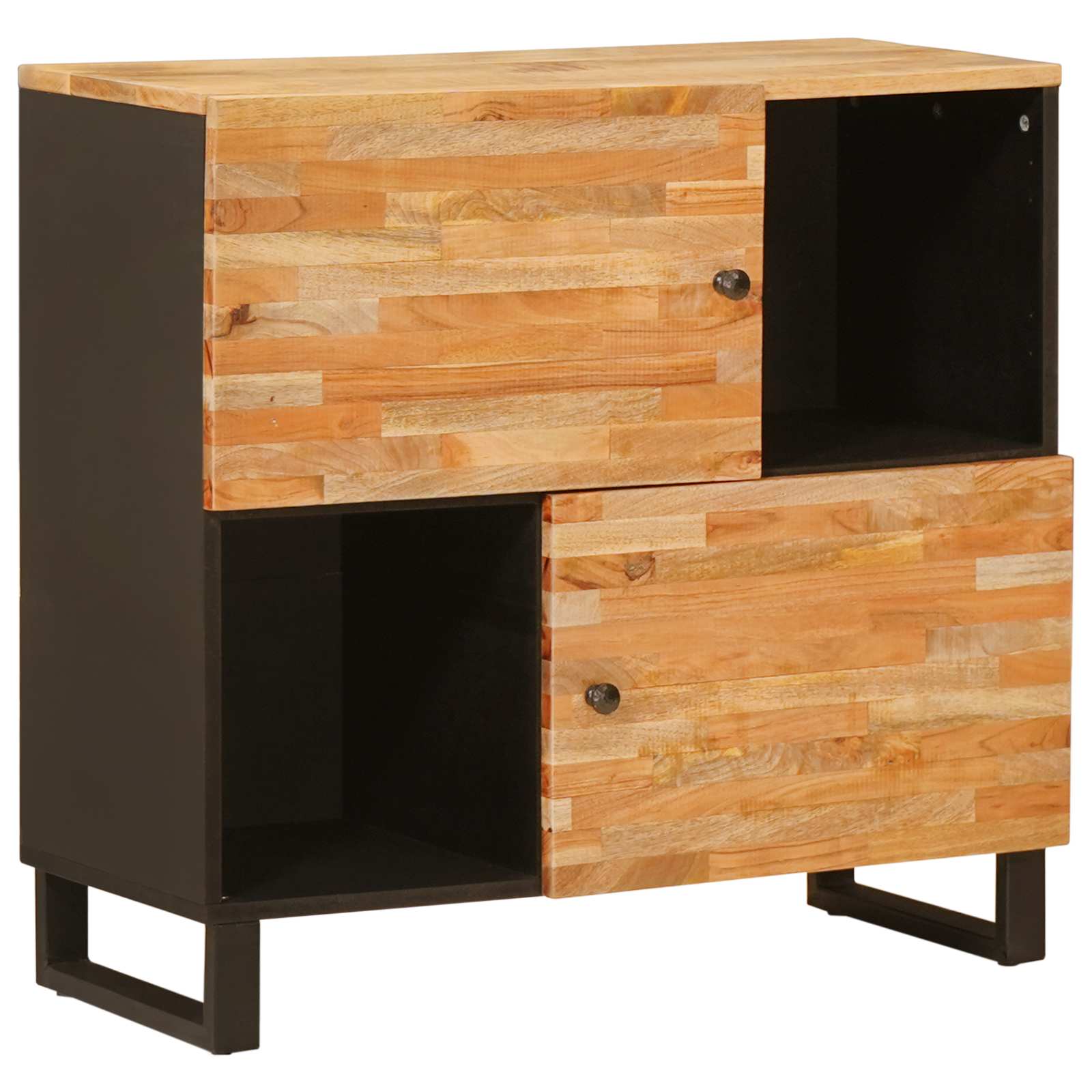 Bijzetkast met opslag Bruin 80 x 33 x 75 cm Massief Mango Hout