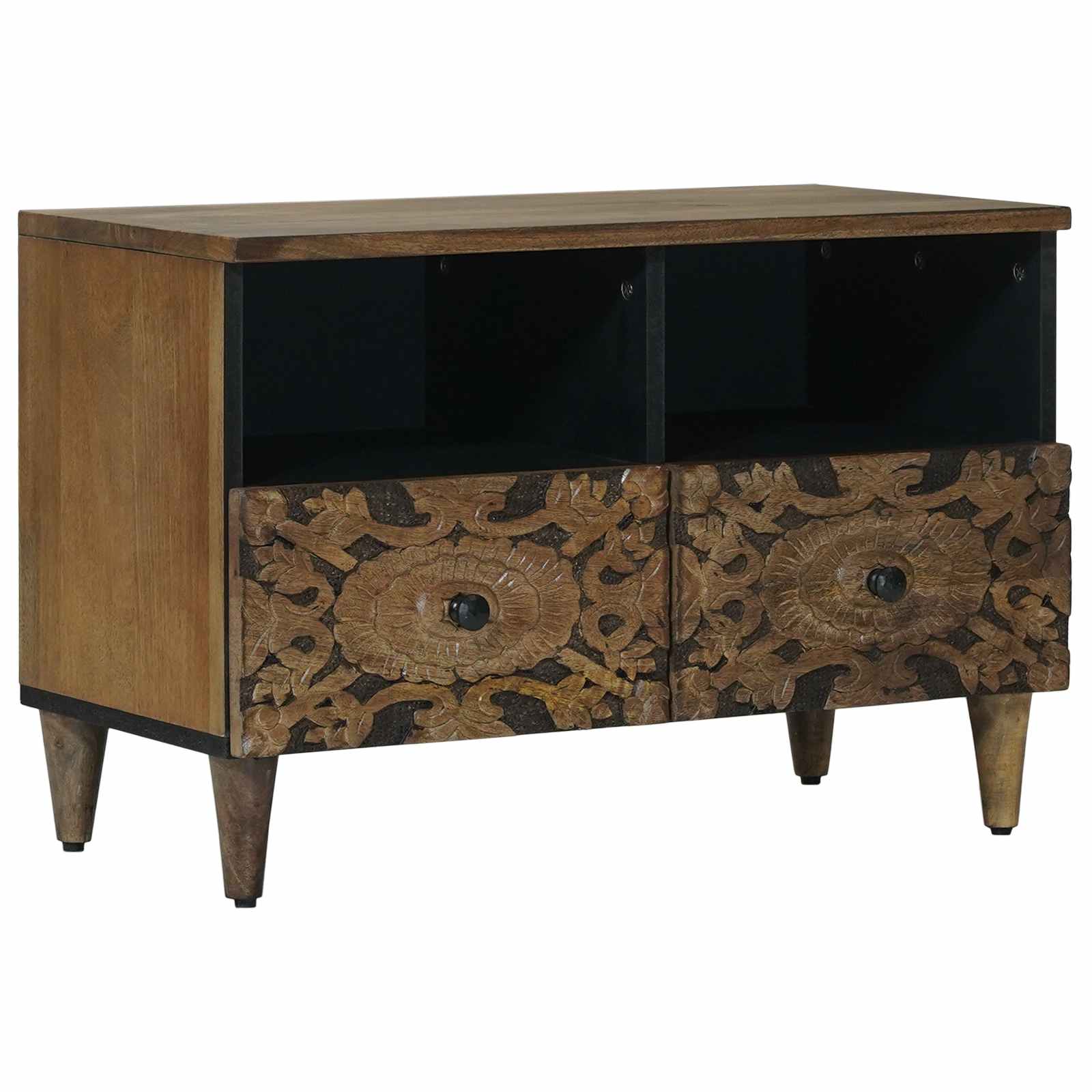TV-kast met opslag Bruin 70 x 33,5 x 46 cm Massief Mango Hout