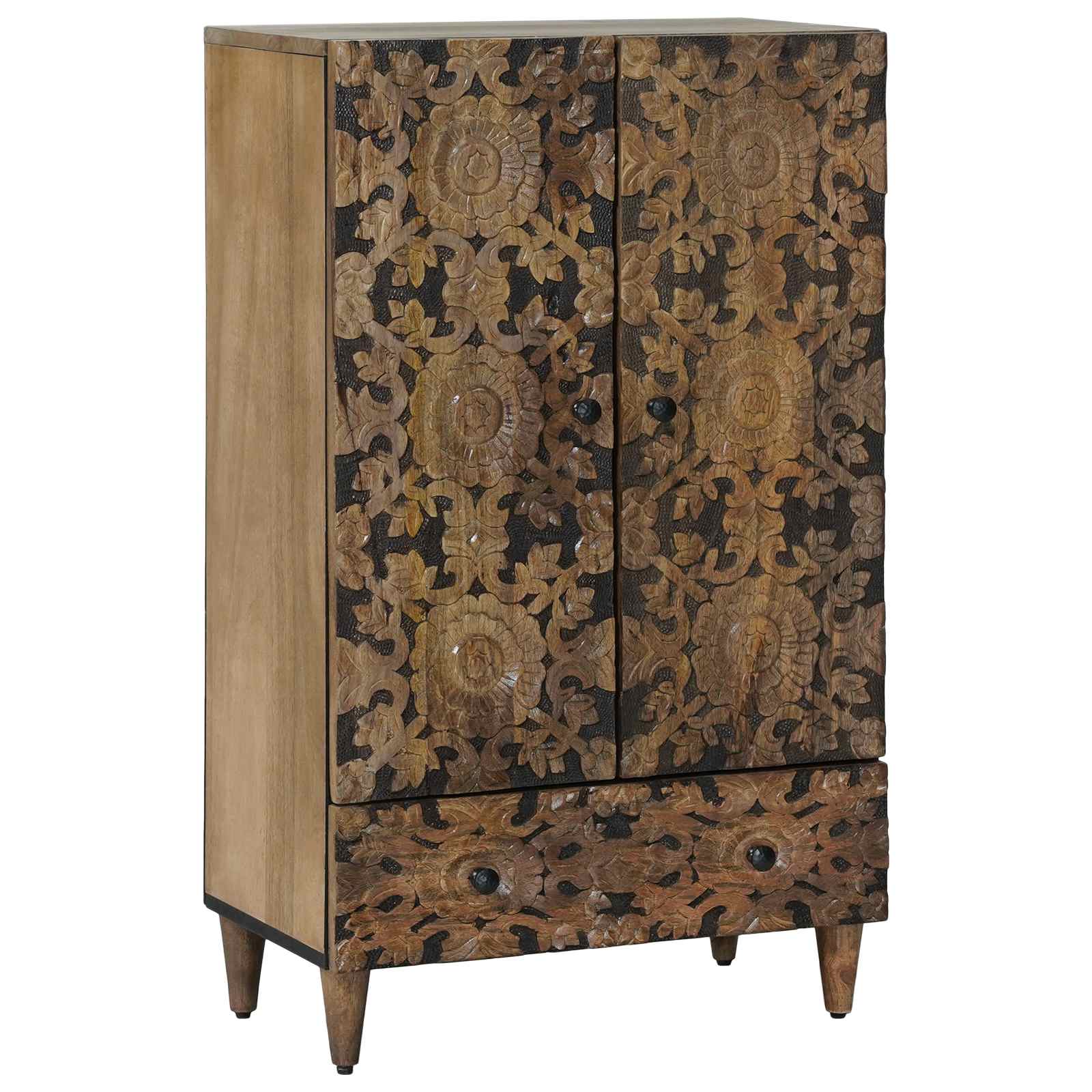 Hoge Kast met lade Bruin 60 x 33,5 x 100 cm Massief Mango Hout