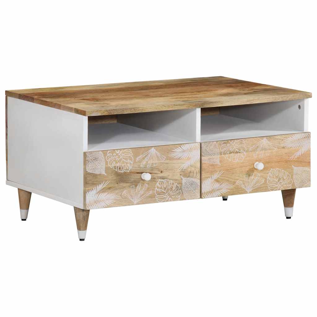 Salontafel 80x54x40 cm massief mangohout – afbeelding 1