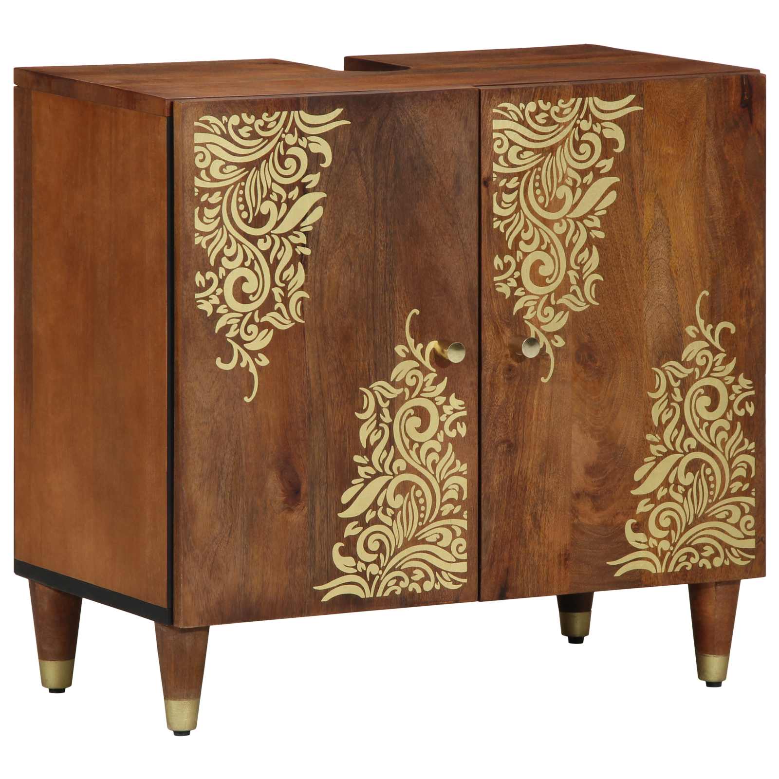Wastafelkast Honingbruin 62 x 33 x 58 cm Massief Mango Hout