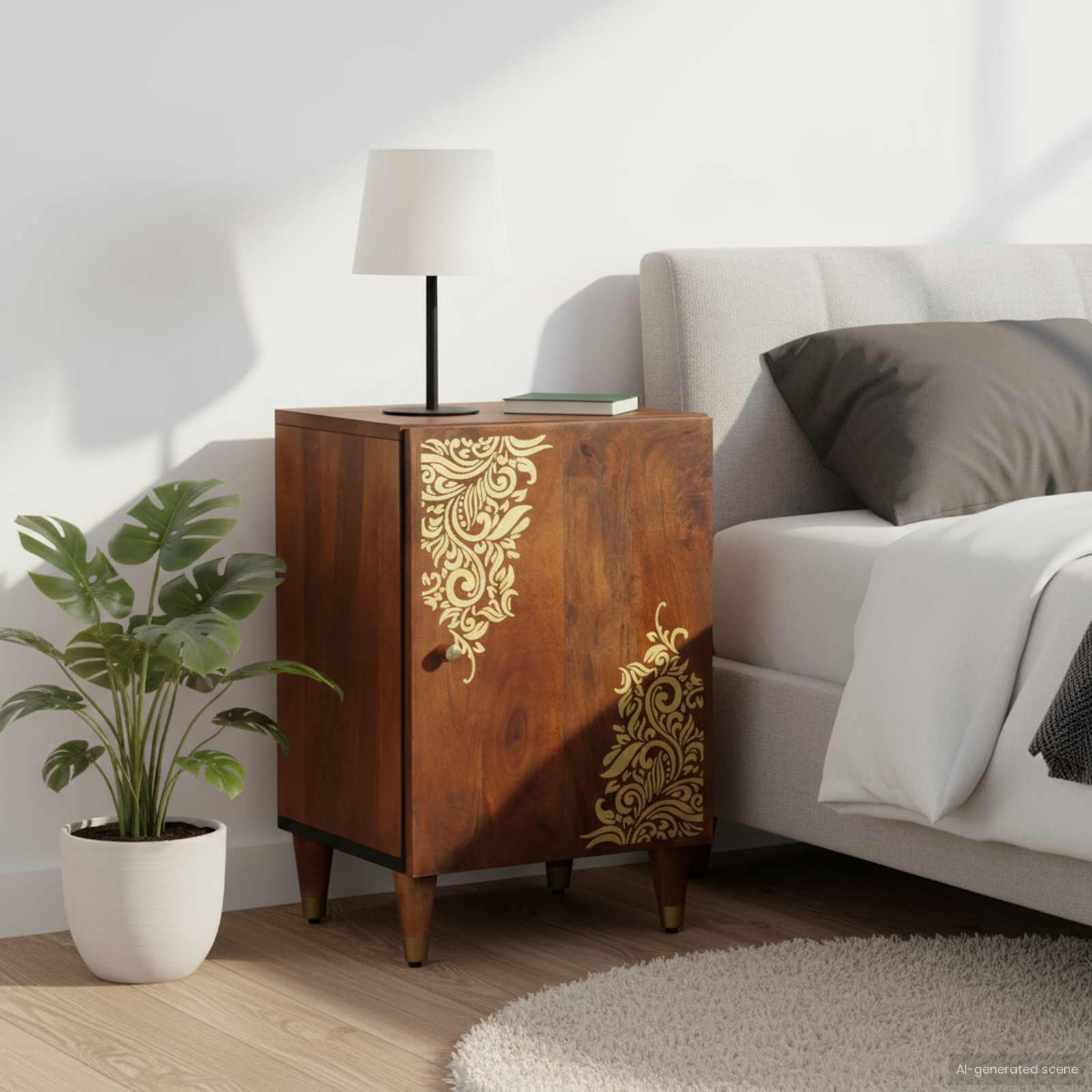 Badkamerkast Honingbruin 38 x 33 x 58 cm Massief Mango Hout