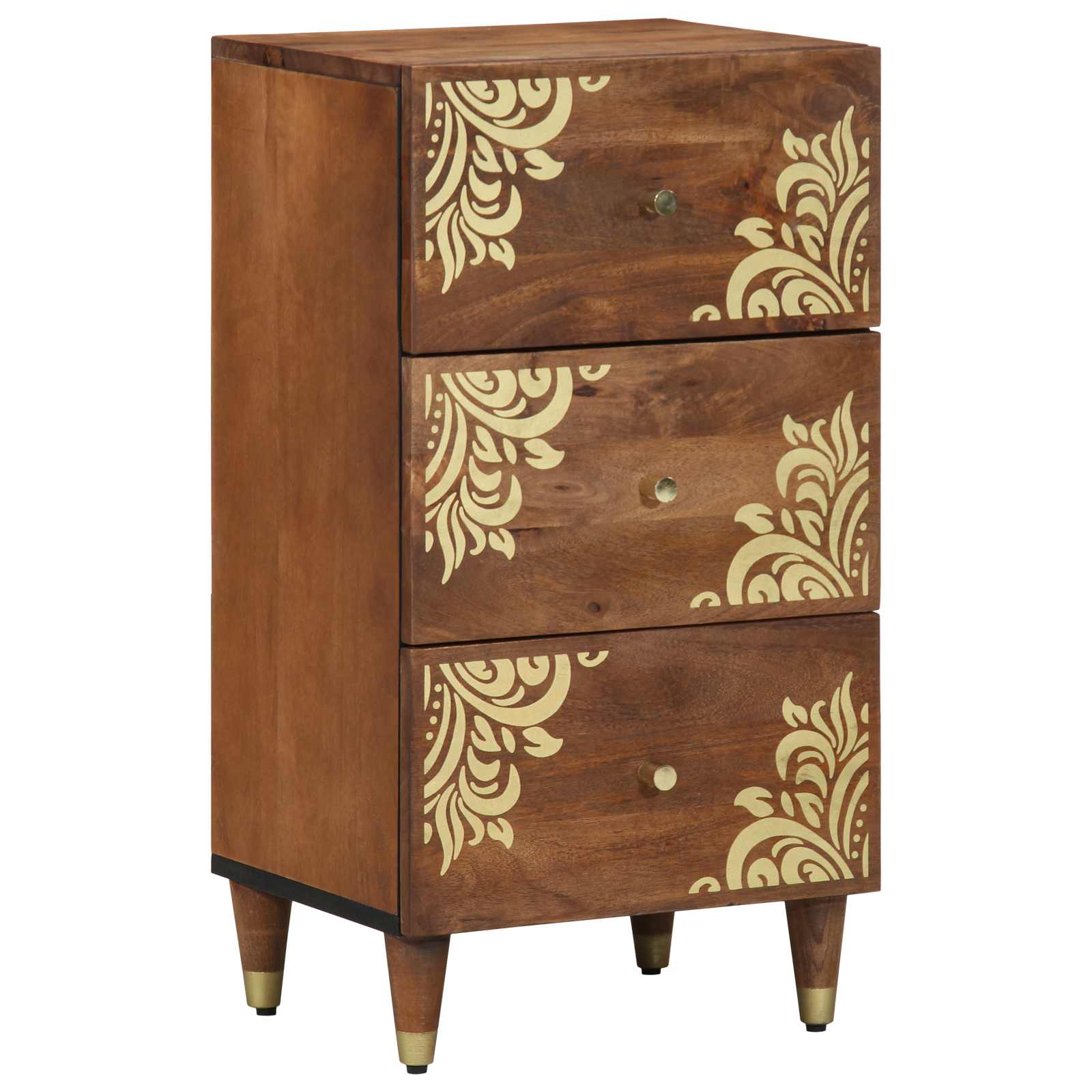 Dressoir met lade Bruin 40 x 33 x 75 cm Massief Mango Hout