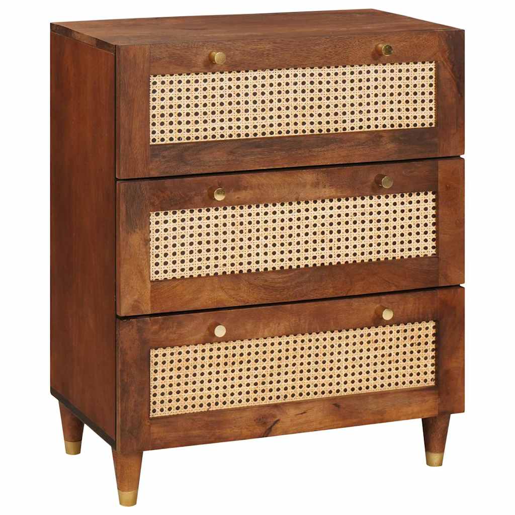 Dressoir Bruin 60 x 33 x 75 cm Massief Mango Hout – afbeelding 1