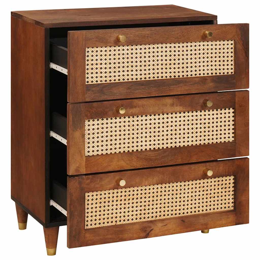 Dressoir Bruin 60 x 33 x 75 cm Massief Mango Hout – afbeelding 2