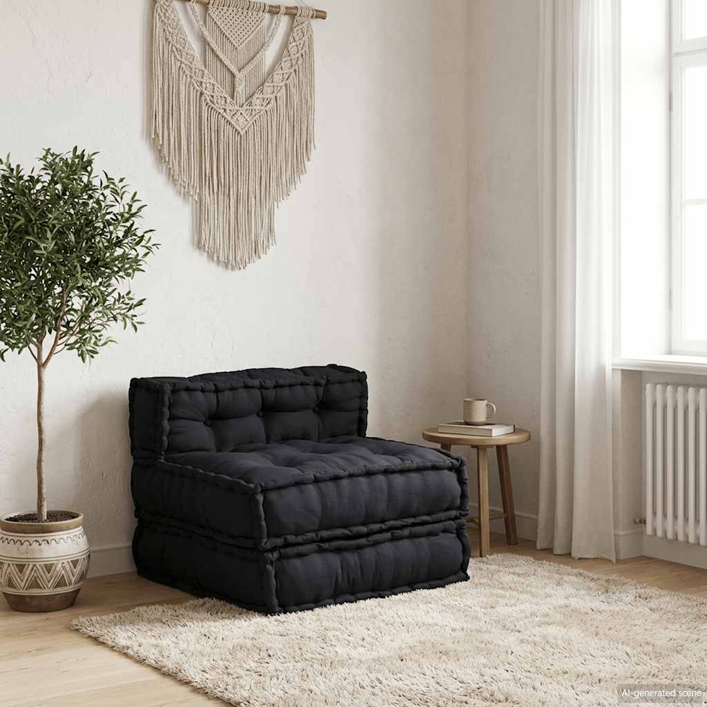 Modulaire bankstel 70x70x54 stof antracietkleurig – afbeelding 1