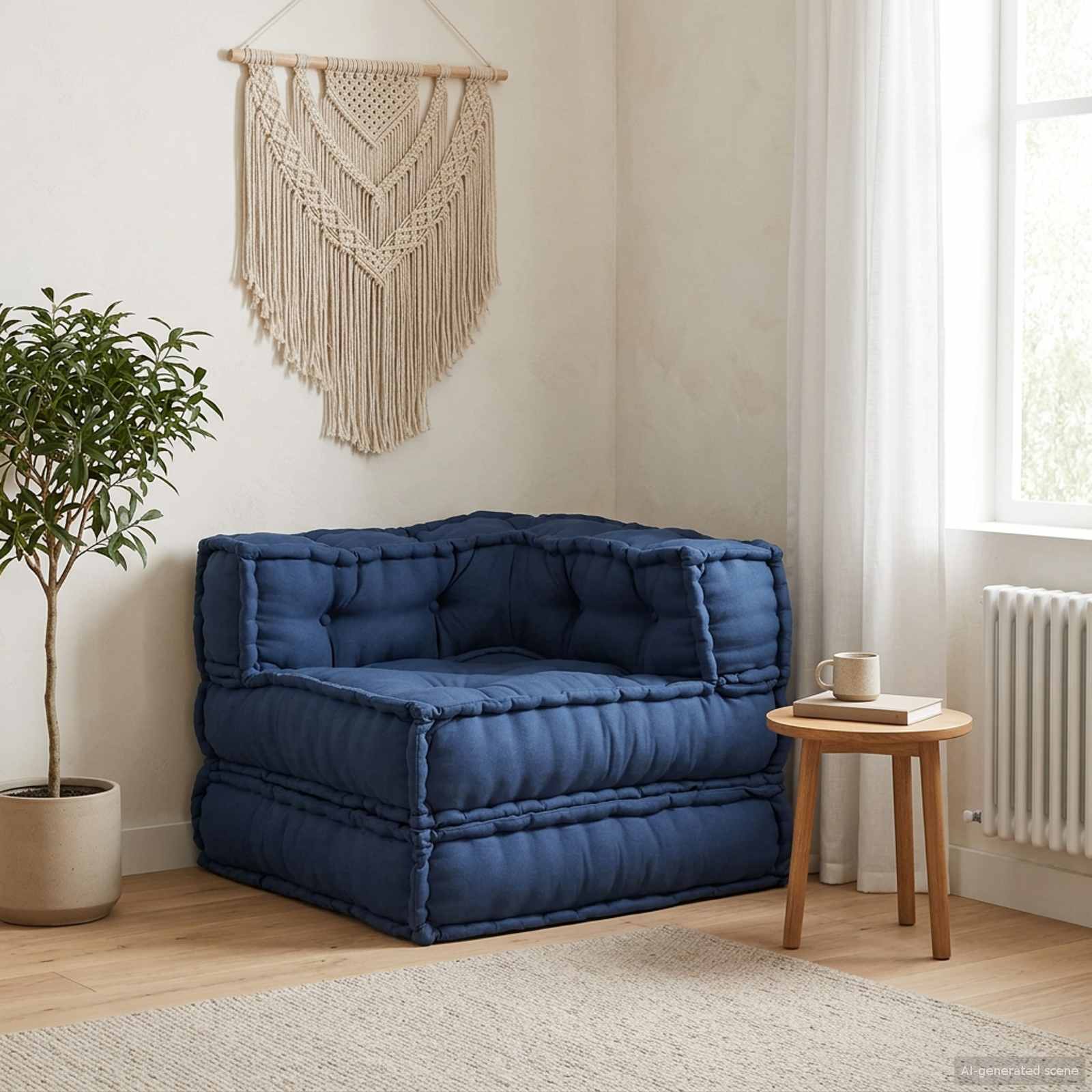 Modulair Sofabet Indigo 70 x 70 x 56 cm Stof