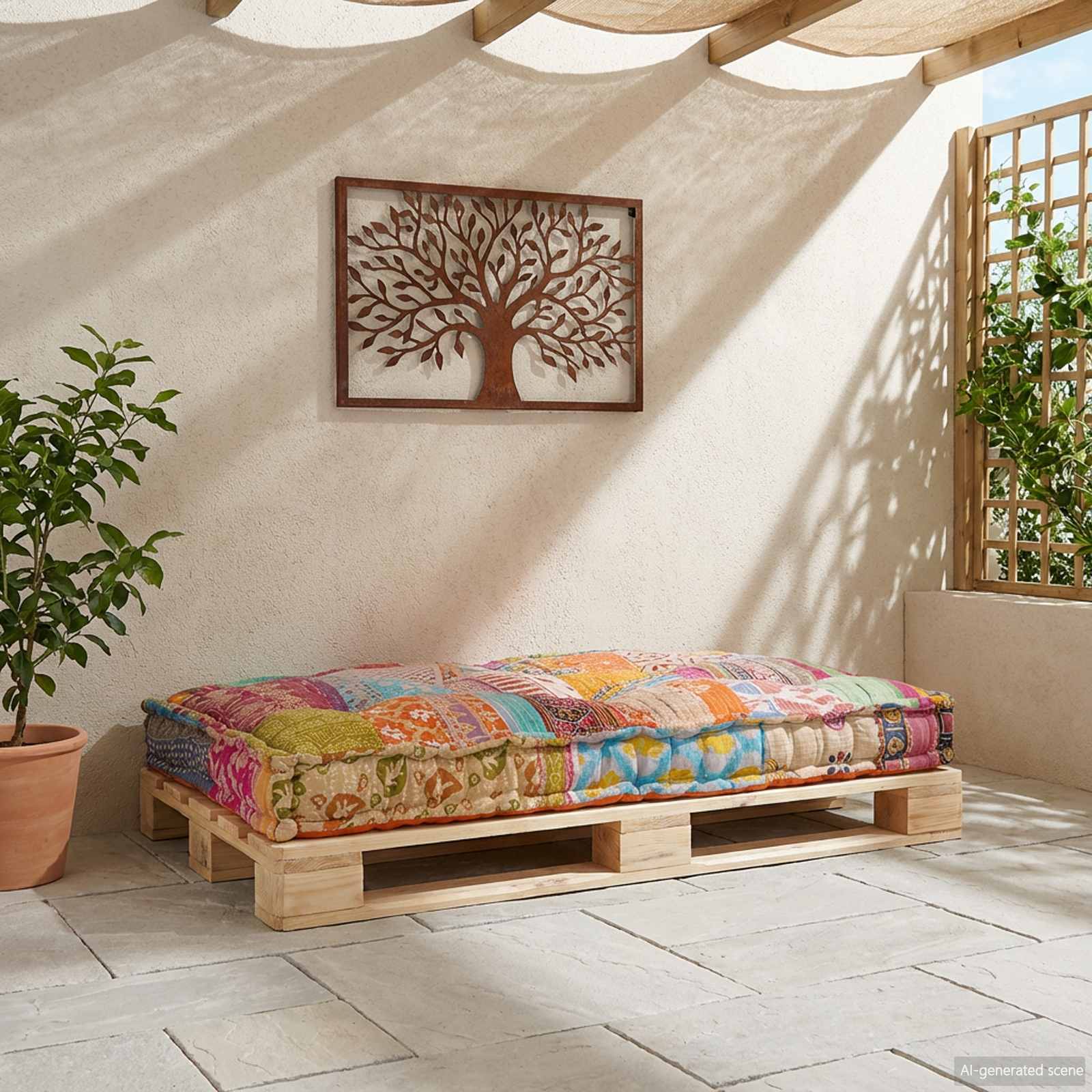 Pallet Sofa Kussen Multikleur 120 x 80 x 12 cm Stof – afbeelding 3