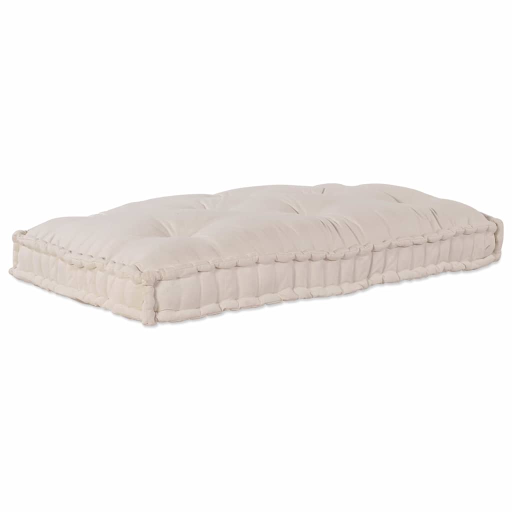 Pallet Sofa Kussen Crèmekleurig 120 x 80 x 12 cm Stof – afbeelding 2