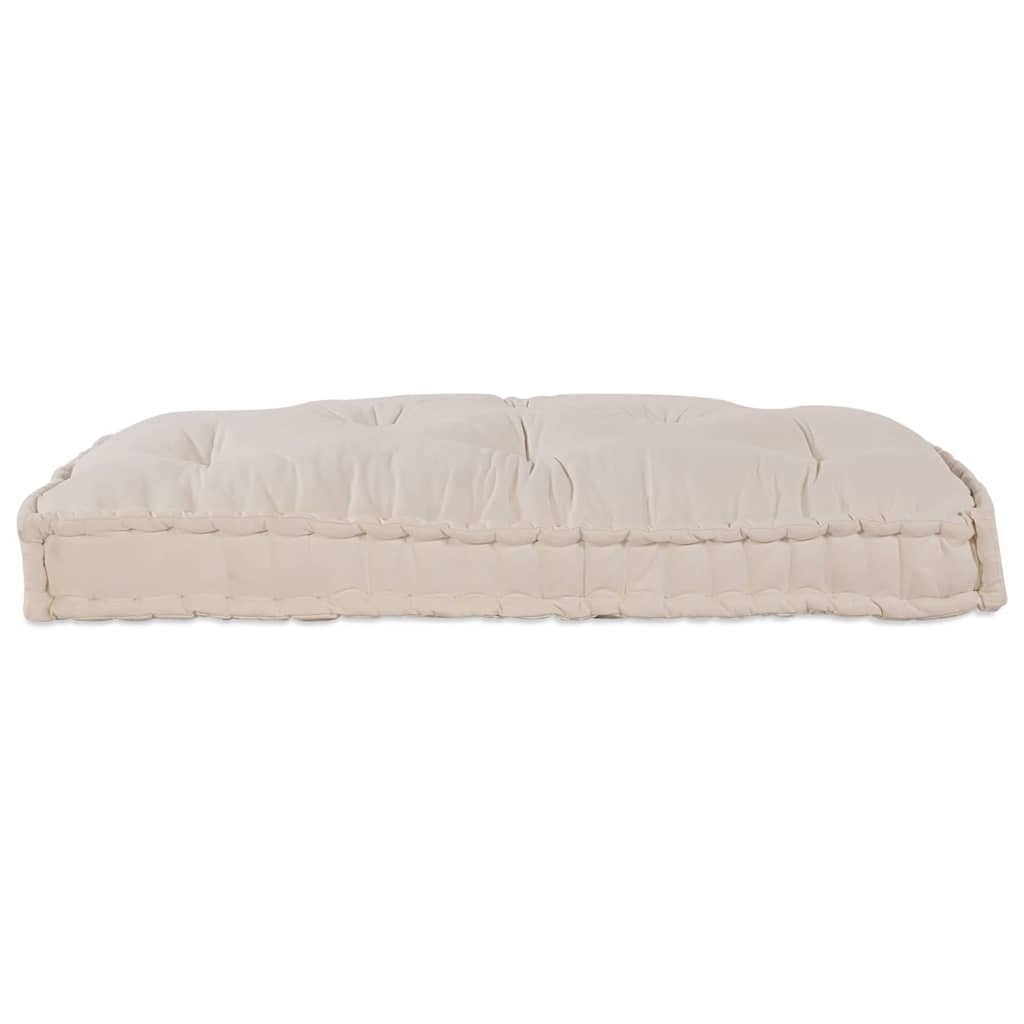 Pallet Sofa Kussen Crèmekleurig 120 x 80 x 12 cm Stof – afbeelding 4