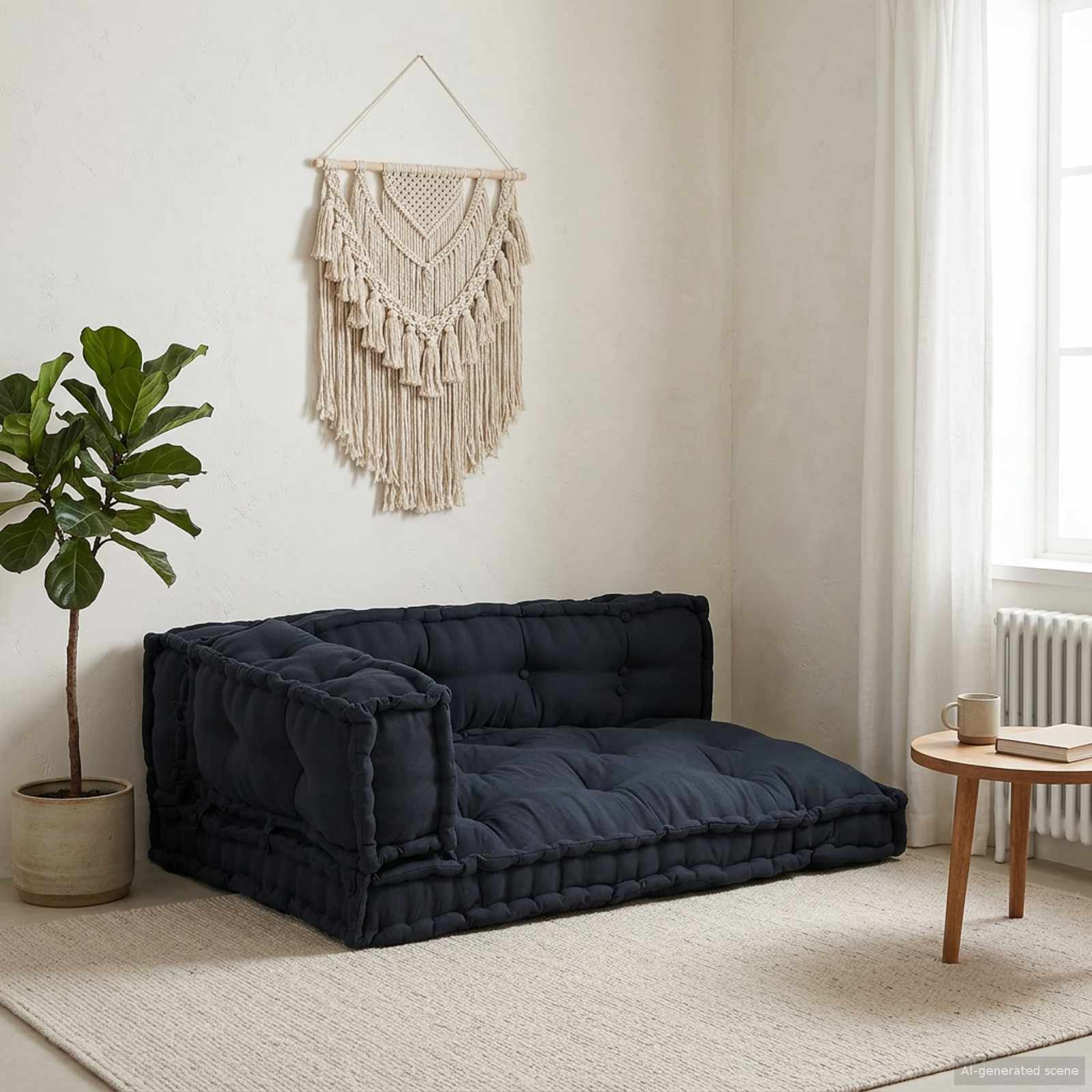 Pallet Sofa Kussen 3 pcs Antracietkleurig 120 x 80 x 38 cm Stof – afbeelding 1