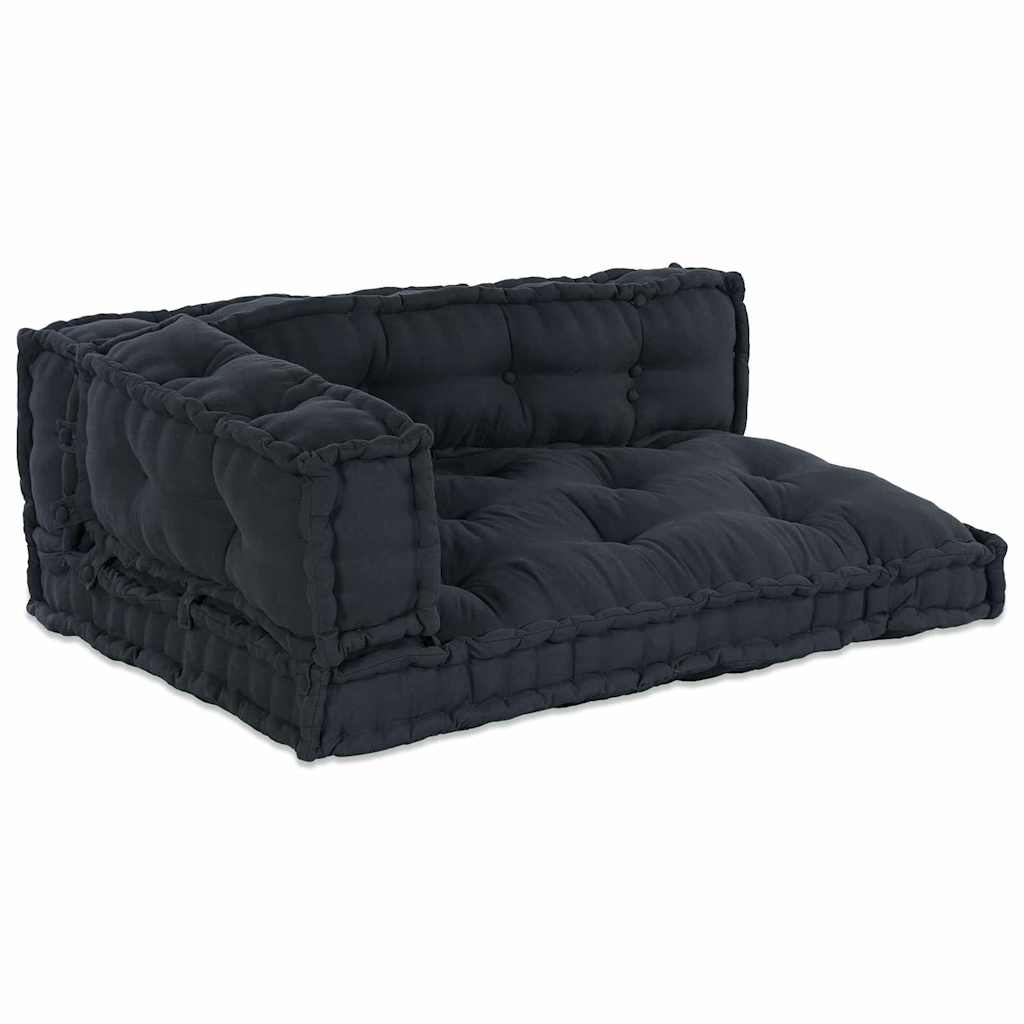 Pallet Sofa Kussen 3 pcs Antracietkleurig 120 x 80 x 38 cm Stof – afbeelding 2