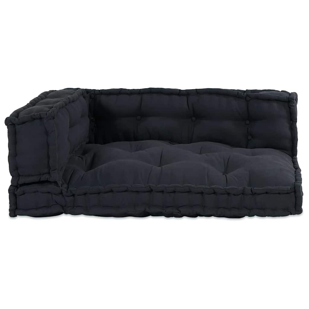 Pallet Sofa Kussen 3 pcs Antracietkleurig 120 x 80 x 38 cm Stof – afbeelding 4