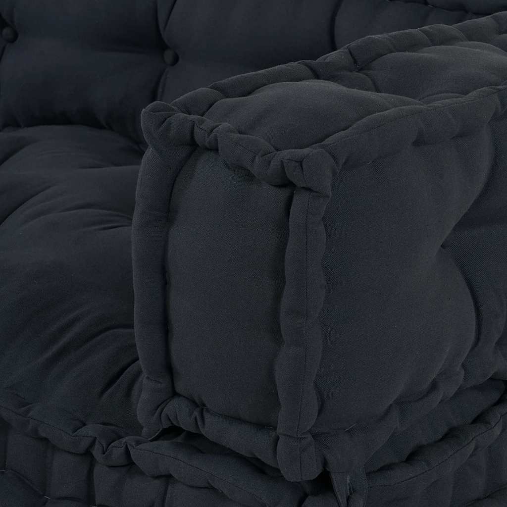 Pallet Sofa Kussen 3 pcs Antracietkleurig 120 x 80 x 38 cm Stof – afbeelding 6