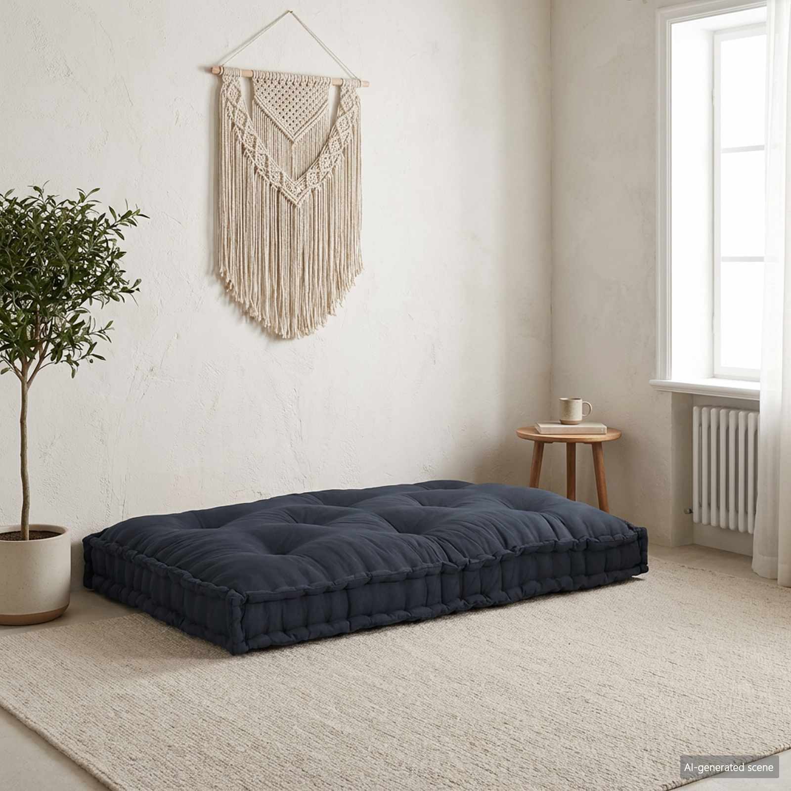 Pallet Sofa Kussen Antracietkleurig 120 x 80 x 12 cm Stof