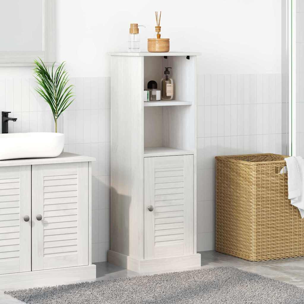 Badkamerkast met plank VIGO Wit en Antiek Wit 37 x 34 x 110 cm