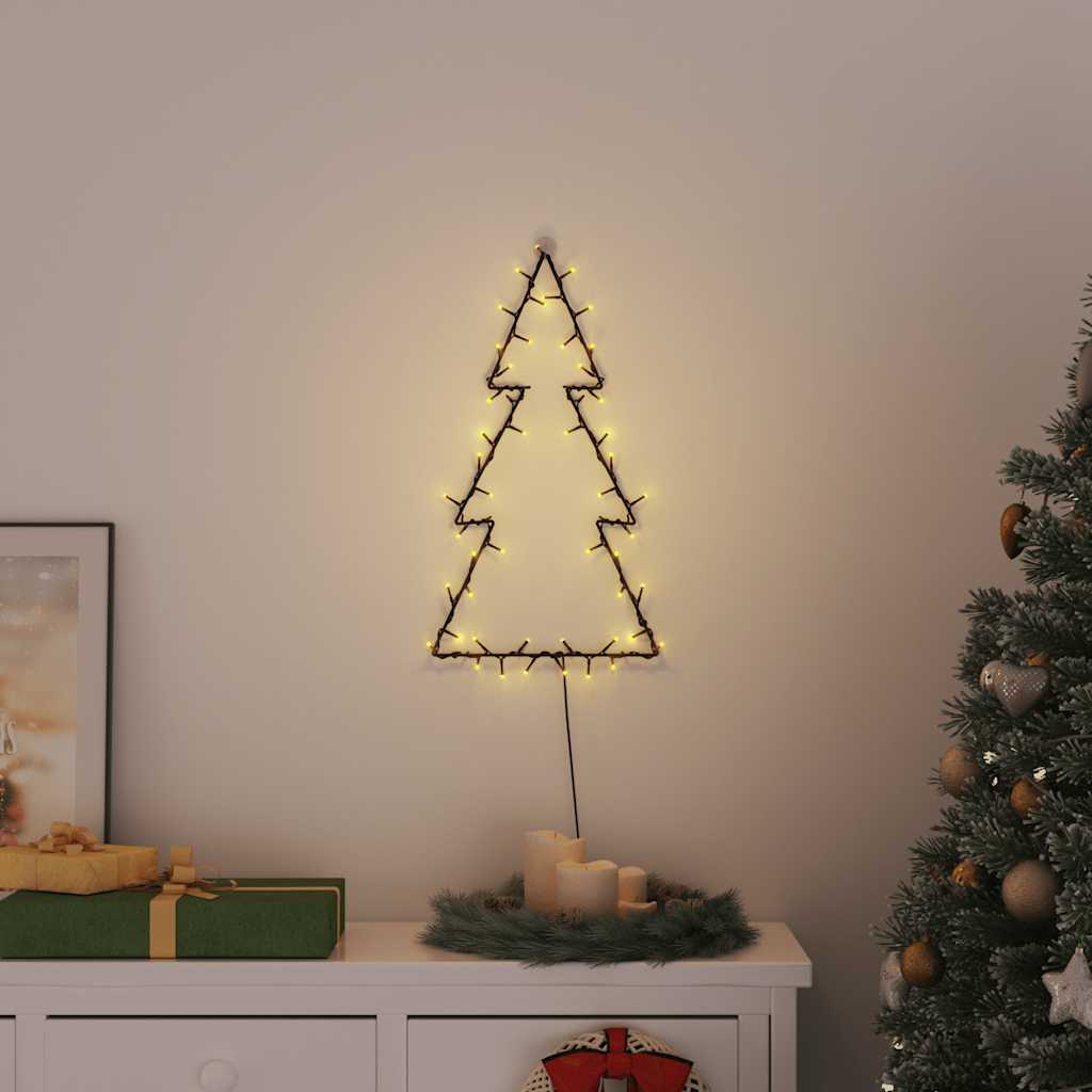 Kerstverlichting kerstboom silhouet 80 LEDs warm wit