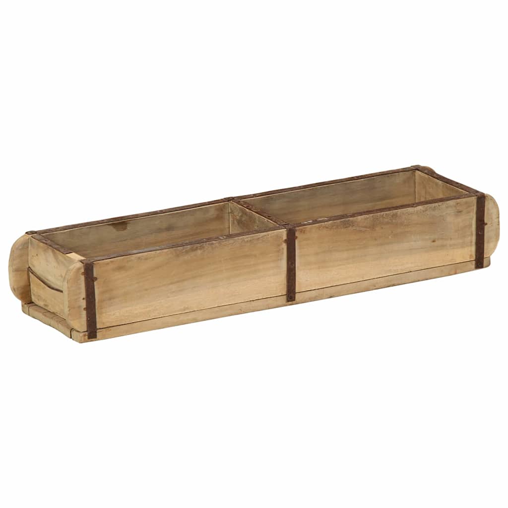 Dienblad Bruin 57 x 15 x 9 cm Massief Gerecycled Hout