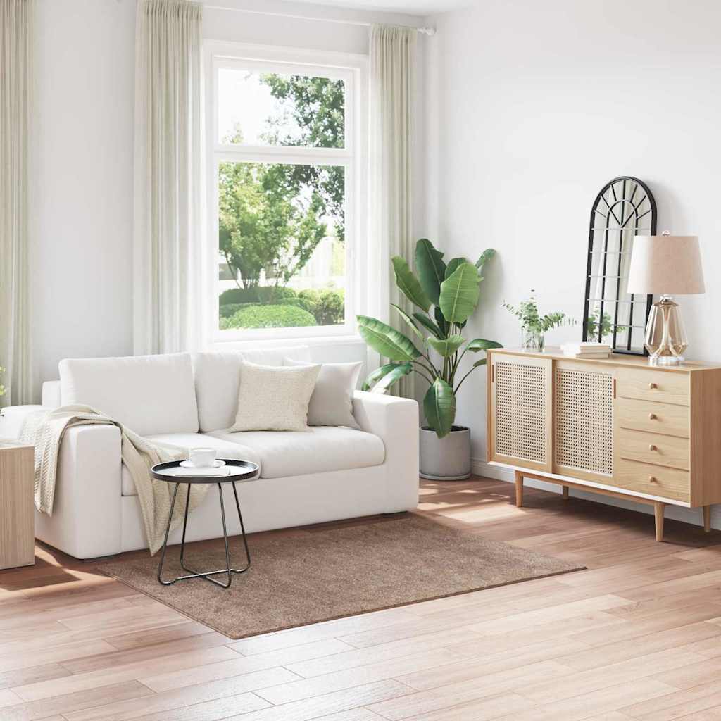 Antislip Shaggy Tapijt Bruin 120 x 170 cm PP – afbeelding 1
