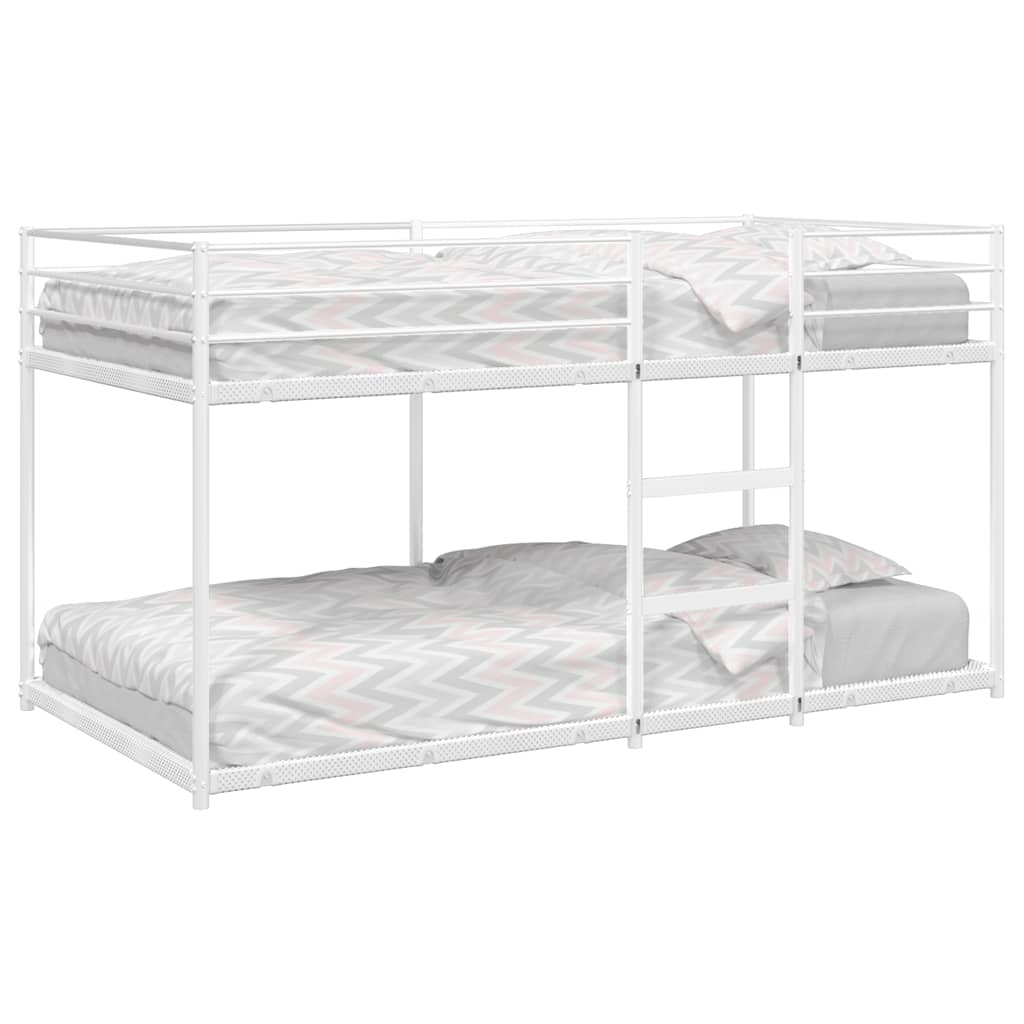 Stapelbed zonder matras 107x203 cm staal wit – afbeelding 1