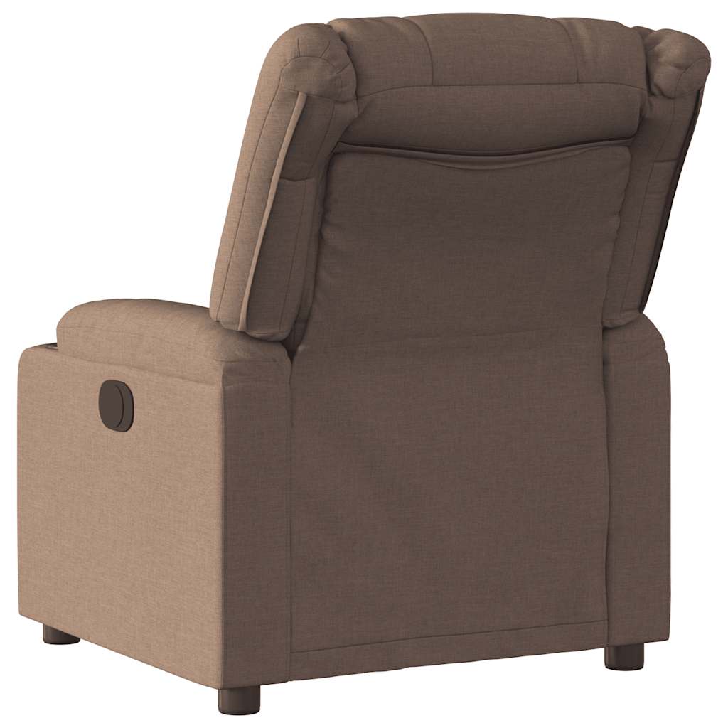 Fauteuil verstelbaar stof bruin – afbeelding 5