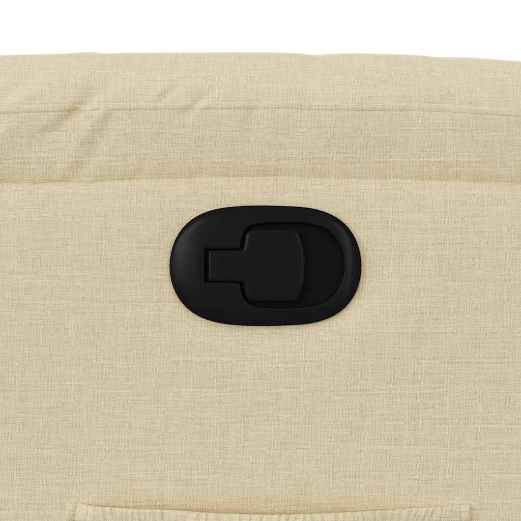 Fauteuil verstelbaar stof crèmekleurig – afbeelding 9