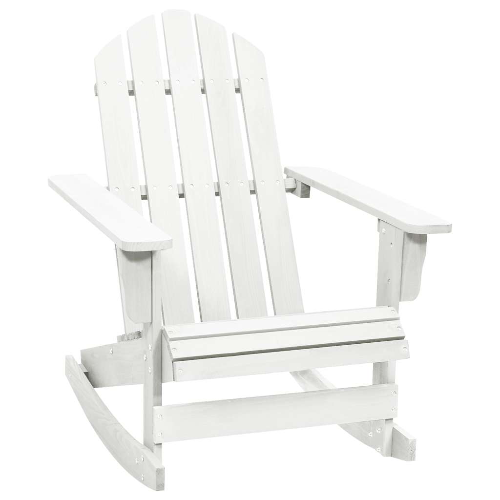 Tuinschommelstoel hout wit