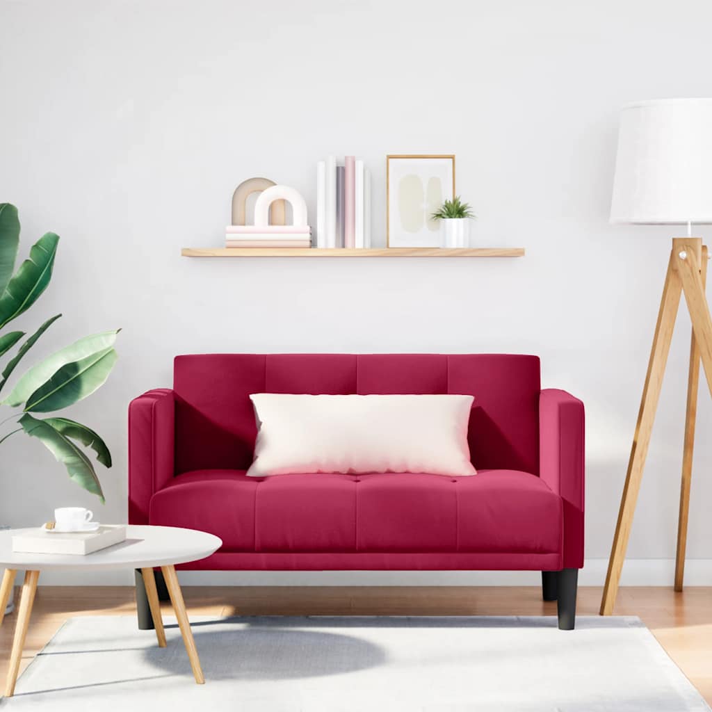 Loveseat bank wijnrood 111 cm fluweel