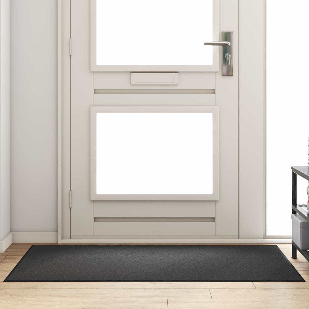 Deurmat Antraciet en Zwart 90 x 150 cm 100% Polyamide