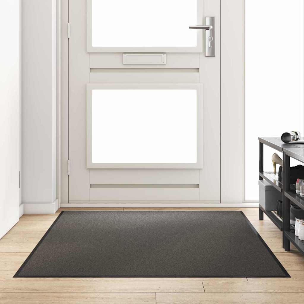 Deurmat Antraciet en Zwart 120 x 180 cm 100% Polyamide