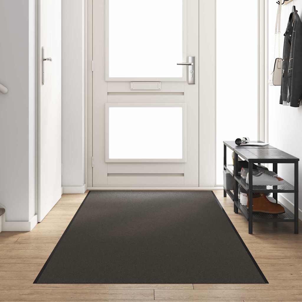 Deurmat Antraciet en Zwart 120 x 400 cm 100% Polyamide