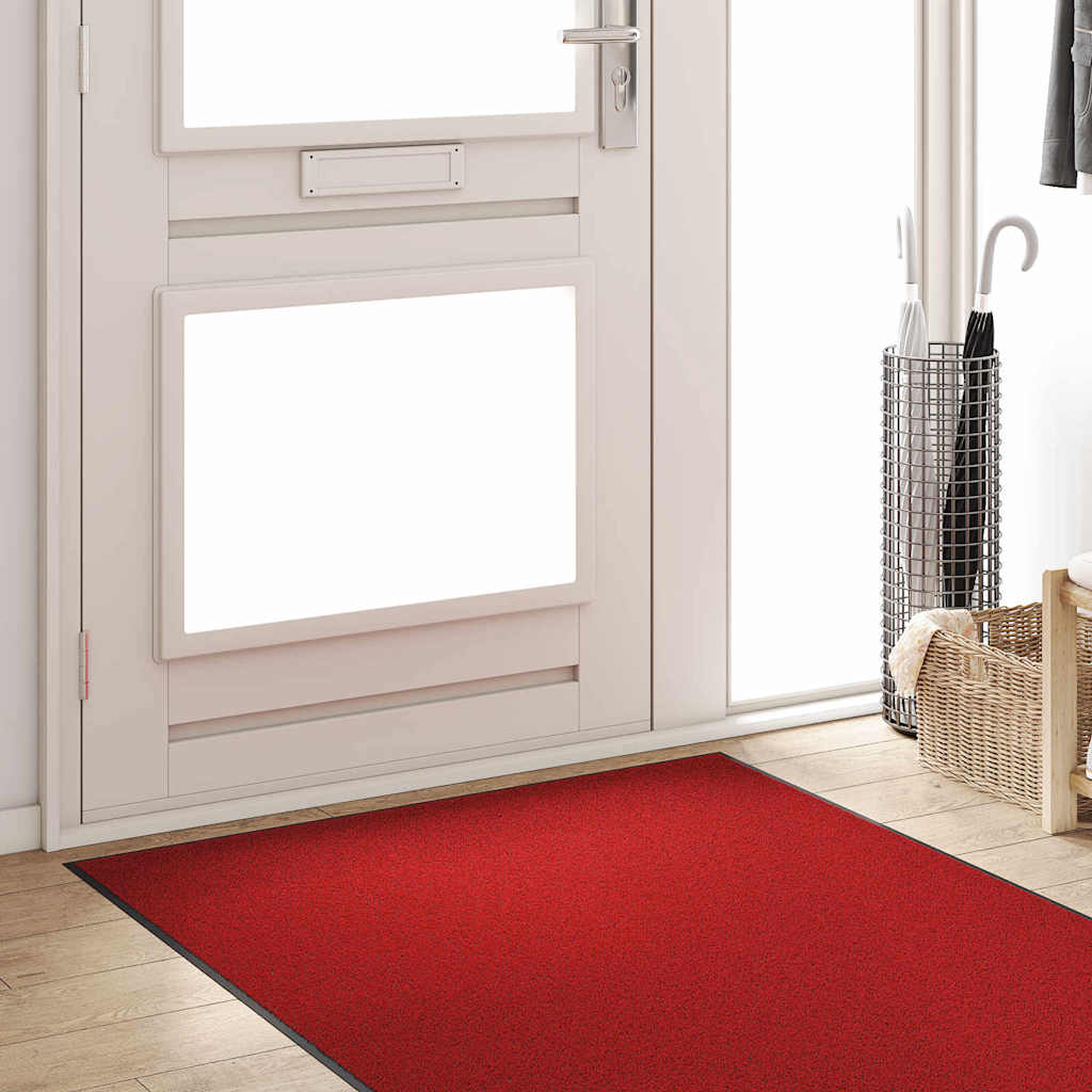Deurmat Rood en Zwart 120 x 300 cm 100% Polyamide – afbeelding 3