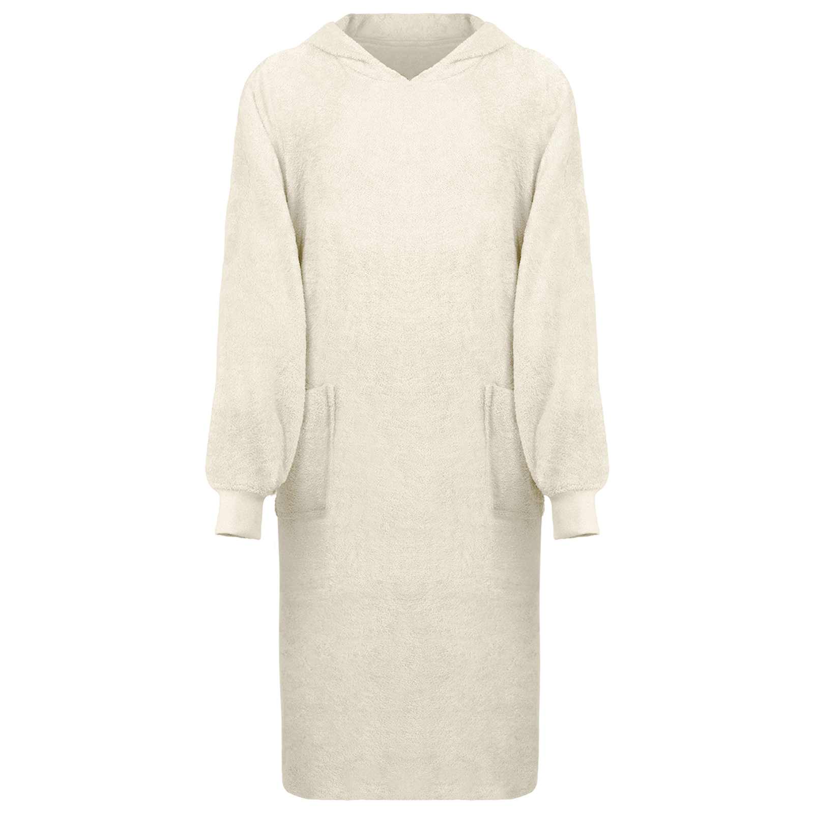 Deken hoodie KINN Crème XL Katoen