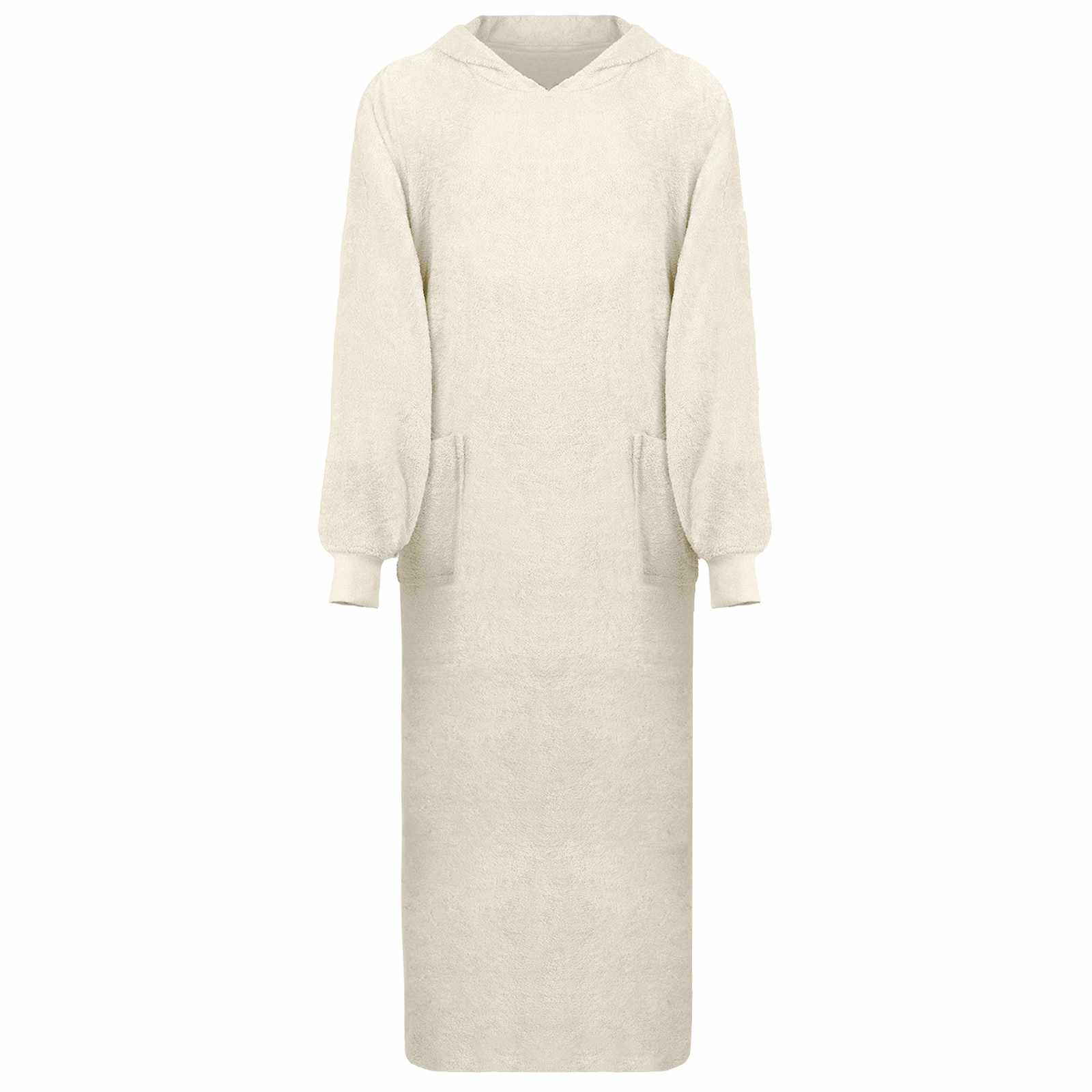Deken hoodie KINN Crème XXL Katoen
