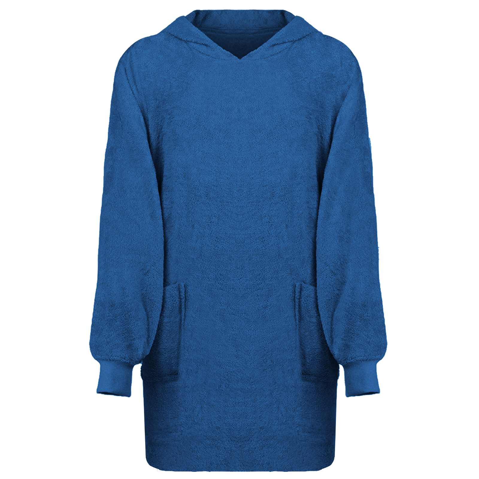 Deken hoodie KINN Marineblauw L Katoen