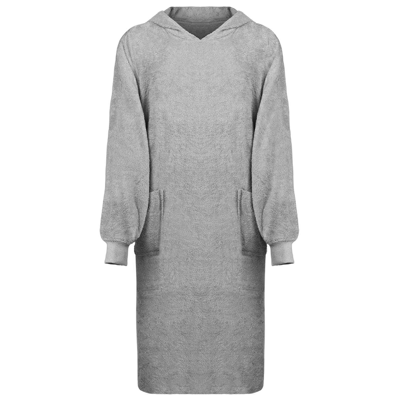 Deken hoodie KINN Grijs XL Katoen