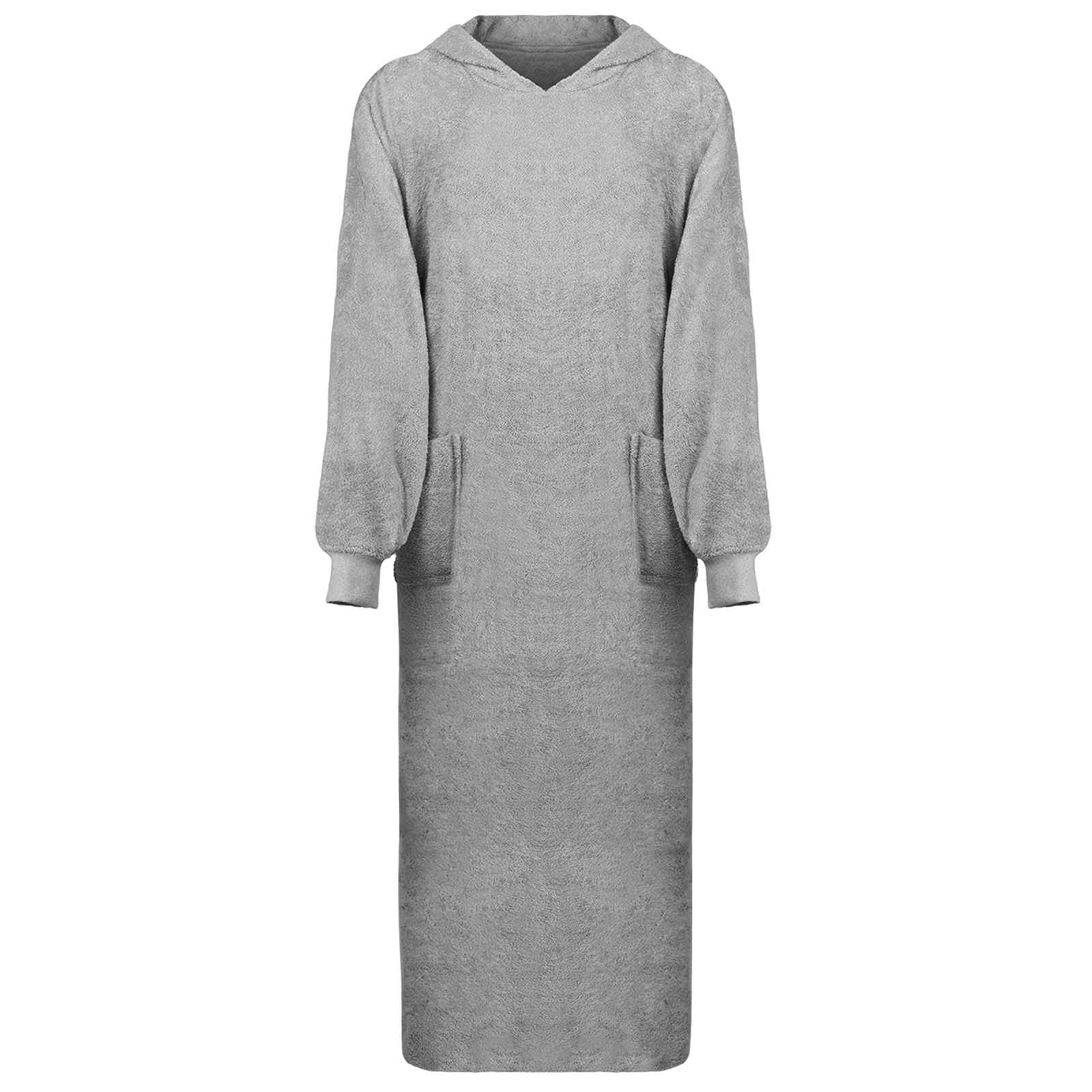 Deken hoodie KINN Grijs XXL Katoen