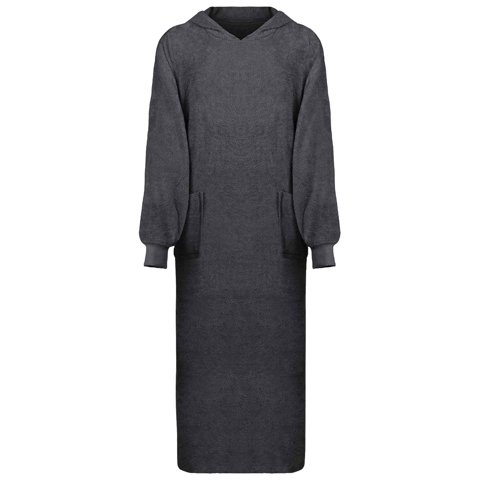 Deken hoodie KINN Antraciet XXL Katoen