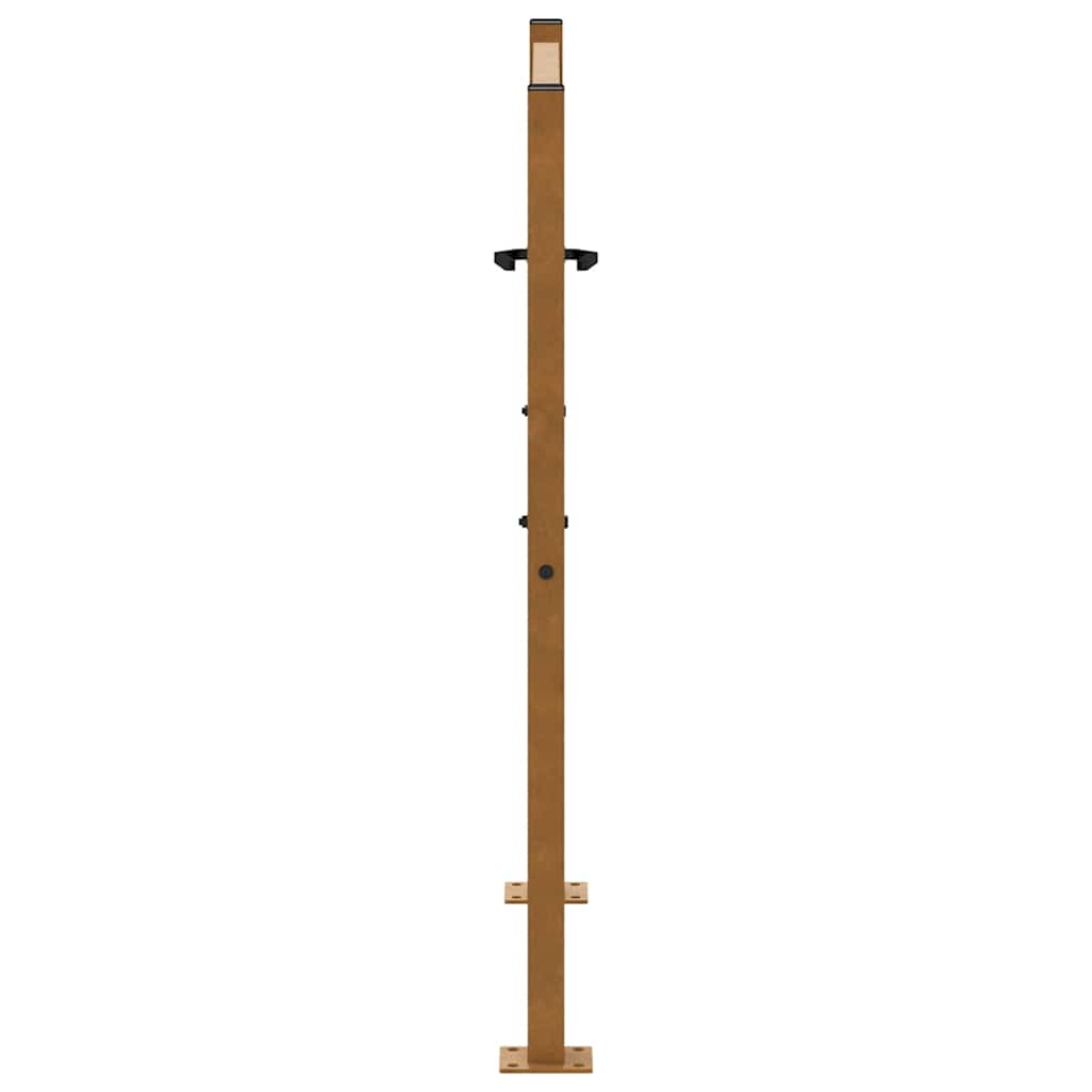 Poort met vlamontwerp 100x100 cm weervast staal – afbeelding 6